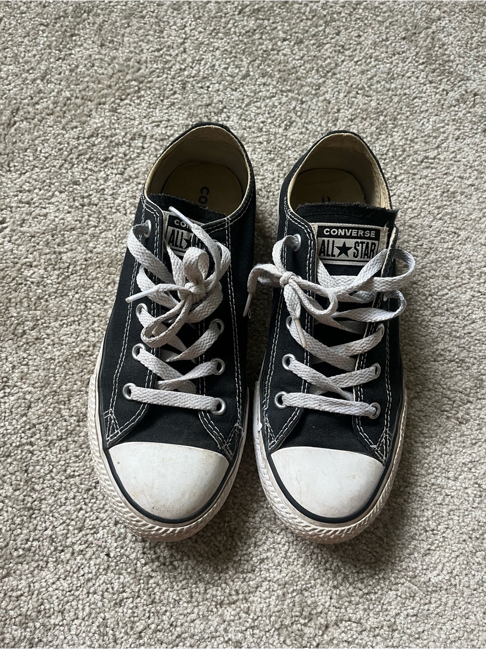 Converse Black & White Kids Low Top Sneakers